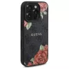 Guess GUHMP16LP4ROPEMCK Hardcase für Apple iPhone 16 Pro, 6,3 Zoll, Schwarz, 4G Flowers Print, MagSafe