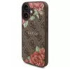 Guess GUHMP16SP4ROPEMCW Hardcase für Apple iPhone 16 6,1 Zoll Braun 4G Flowers Print MagSafe