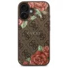 Guess GUHMP16SP4ROPEMCW Hardcase für Apple iPhone 16 6,1 Zoll Braun 4G Flowers Print MagSafe