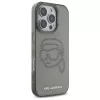 Karl Lagerfeld IML Rhinestones Karl Head Case für iPhone 16 Pro Max (Schwarz)