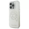 Karl Lagerfeld IML Rhinestones Karl Head Back Cover für iPhone 16 Pro Max (Transparent)