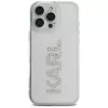 Karl Lagerfeld IML Rhinestones Logo Case für iPhone 16 Pro, Transparent