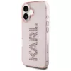 Karl Lagerfeld IML Rhinestones Logo Back Cover für iPhone 16, Pink