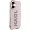 Karl Lagerfeld IML Rhinestones Logo Back Cover für iPhone 16, Pink