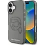 Karl Lagerfeld IML Rhinestones Karl Head Case für iPhone 16 (Schwarz)