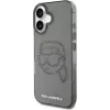 Karl Lagerfeld IML Rhinestones Karl Head Case für iPhone 16 (Schwarz)