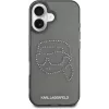 Karl Lagerfeld IML Rhinestones Karl Head Case für iPhone 16 (Schwarz)