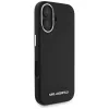 Karl Lagerfeld Saffiano FullWrapped Elongated Metal Logo MagSafe Case für iPhone 16 Schwarz