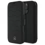 Mercedes-Benz MEBKP16X23RWRSK iPhone 16 Pro Max 6,9 Zoll schwarze Leder Waves Bookcase Hülle