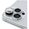 Guess BP Rhinestone 2-in-1 Screen and Camera Lens Protector Set für Apple iPhone 16 Pro Max - Silber