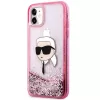 Karl Lagerfeld KLHCN61LNKHCP Hardcase für iPhone 11/XR, Pink, Glitter Karl Head