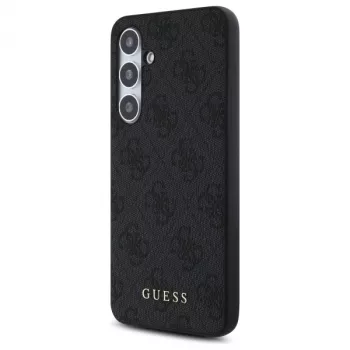 Guess 4G Metal Gold Logo Back Cover für Samsung Galaxy S24 FE - Grau