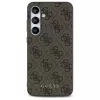 Guess 4G Metal Gold Logo Rückseitenabdeckung für Samsung Galaxy S24 FE, Braun