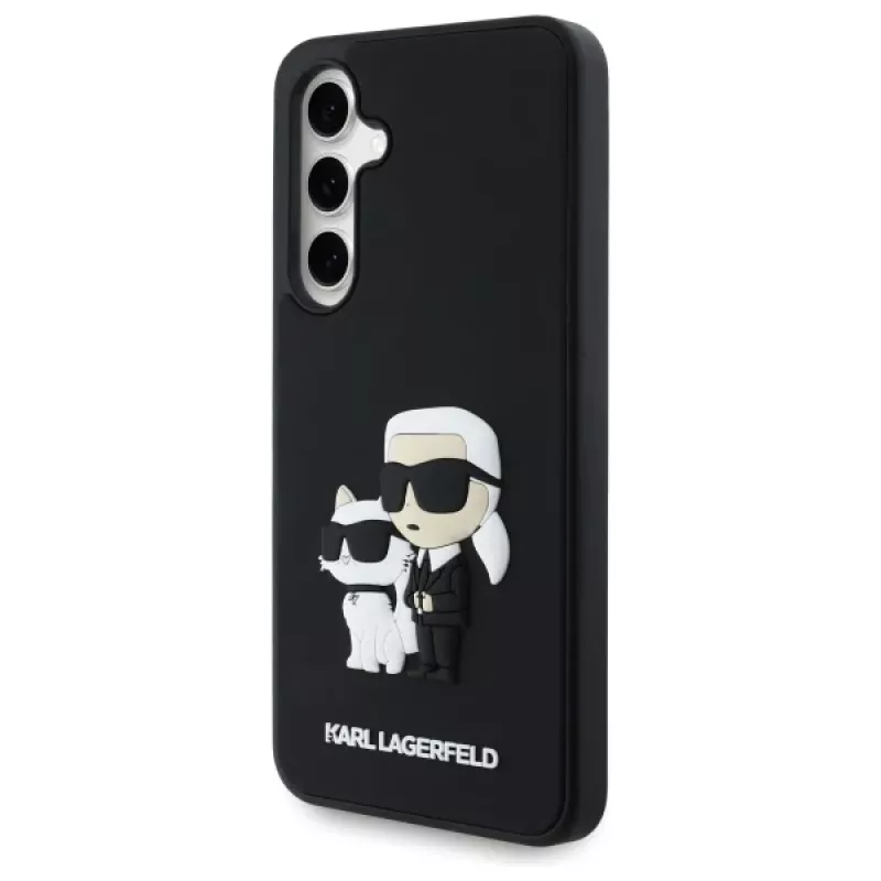 Karl Lagerfeld KLHCS24FE3DRKCNK S24 FE S721 schwarz/schwarz hardcase 3D Rubber Karl&Choupette