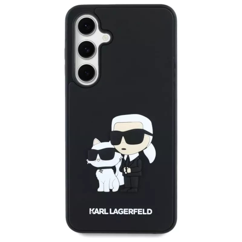 Karl Lagerfeld KLHCS24FE3DRKCNK S24 FE S721 schwarz/schwarz hardcase 3D Rubber Karl&Choupette