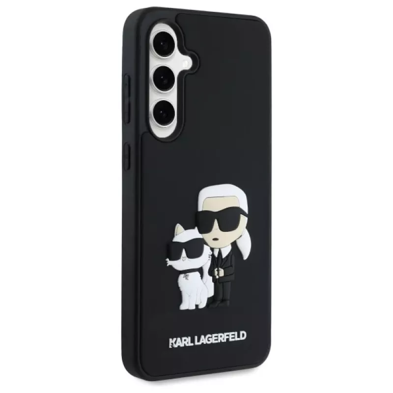 Karl Lagerfeld KLHCS24FE3DRKCNK S24 FE S721 schwarz/schwarz hardcase 3D Rubber Karl&Choupette