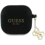 Guess Silicone 4G Charm Case für AirPods 4 - Schwarz
