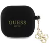 Guess Silicone 4G Charm Case für AirPods 4 - Schwarz