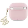 Guess GUA4LECG4P AirPods 4 Cover Pink Silicone 4G Charm