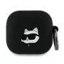 Karl Lagerfeld KLA4RUNCHK AirPods 4 Cover Black Silicone Choupette Head 3D