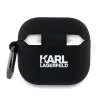 Karl Lagerfeld KLA4RUNCHK AirPods 4 Cover Black Silicone Choupette Head 3D
