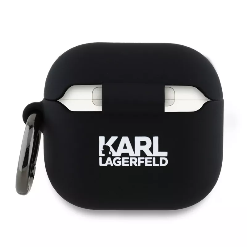 Karl Lagerfeld KLA4RUNCHK AirPods 4 Cover Black Silicone Choupette Head 3D