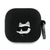 Karl Lagerfeld KLA4RUNCHK AirPods 4 Cover Black Silicone Choupette Head 3D