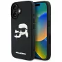 KARL LAGERFELD HC 3D Rubber DoubleHeads Case für iPhone 16, Schwarz