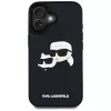 KARL LAGERFELD HC 3D Rubber DoubleHeads Case für iPhone 16, Schwarz