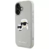 KARL LAGERFELD HC 3D Rubber DoubleHeads Case für Apple iPhone 16 - Beige