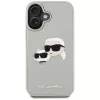 KARL LAGERFELD HC 3D Rubber DoubleHeads Case für Apple iPhone 16 - Beige