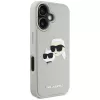 KARL LAGERFELD HC 3D Rubber DoubleHeads Case für Apple iPhone 16 - Beige