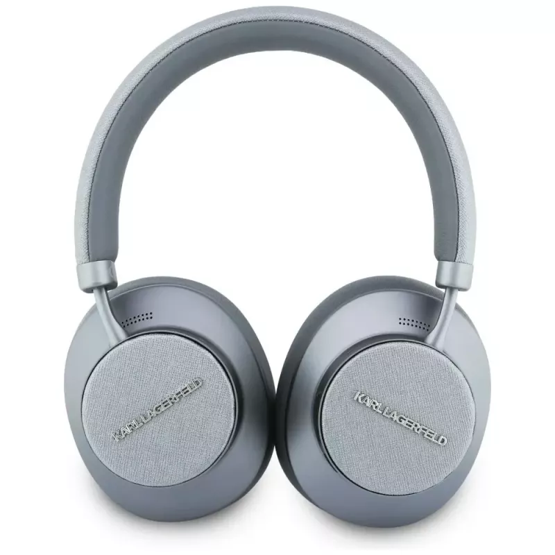 Karl Lagerfeld Saffiano Elongated Bluetooth ANC Over-Ear Kopfhörer Grau