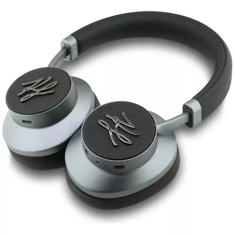 KARL LAGERFELD Grained Initials Bluetooth ANC Over-Ear Kopfhörer Schwarz