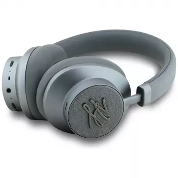 Karl Lagerfeld Grained Initials Bluetooth ANC Over-Ear Kopfhörer Grau