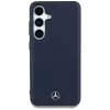 Mercedes-Benz Etui Leather Debossed Lines MagSafe für Samsung Galaxy S25 Blau