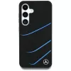 MERCEDES-BENZ Silicone Contrasted Curves MagSafe Case für Samsung Galaxy S25, Schwarz