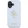 Guess Grained Big 4G Logo Small Classic Logo Back Cover für Apple iPhone 16 - Blau