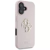 Guess Grained Big 4G Logo Small Classic Logo Back Cover für Apple iPhone 16 - Pink