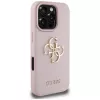 Guess Grained Big 4G Logo Small Classic Logo Back Cover für Apple iPhone 16 Pro (Pink)