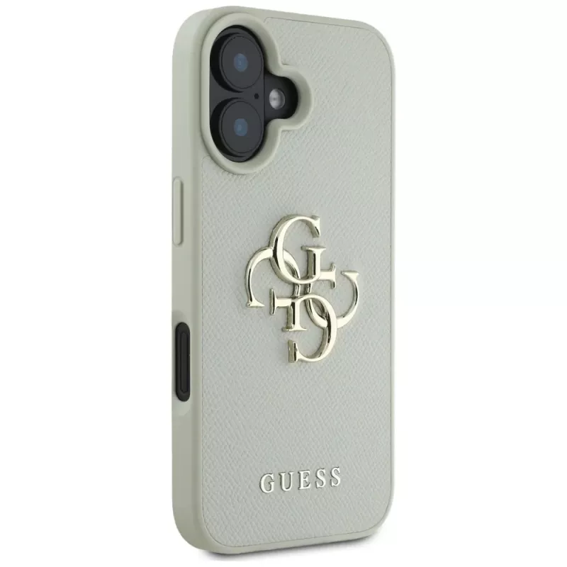 Guess Grained Big 4G Logo Small Classic Back Cover für iPhone 16 - Grün