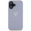 Guess Hot Stamp 4G Pattern Triangle Metal Logo Case für iPhone 16 (Lila)