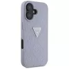 Guess Hot Stamp 4G Pattern Triangle Metal Logo Case für iPhone 16 (Lila)