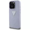Guess Hot Stamp 4G Pattern Triangle Metal Logo Back Cover für iPhone 16 Pro, Lila