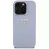 Guess Hot Stamp 4G Pattern Triangle Metal Logo Back Cover für iPhone 16 Pro, Lila