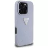 Guess Hot Stamp 4G Pattern Triangle Metal Logo Back Cover für iPhone 16 Pro, Lila