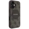 Guess 4G Circle Classic Logo MagSafe Case für iPhone 16, Braun