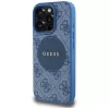 Guess 4G Circle Classic Logo MagSafe Case für iPhone 16 Pro Blau