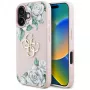 Guess Grained Roses Big 4G Logo Case für Apple iPhone 16 - Pink