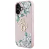 Guess Grained Roses Big 4G Logo Case für Apple iPhone 16 - Pink